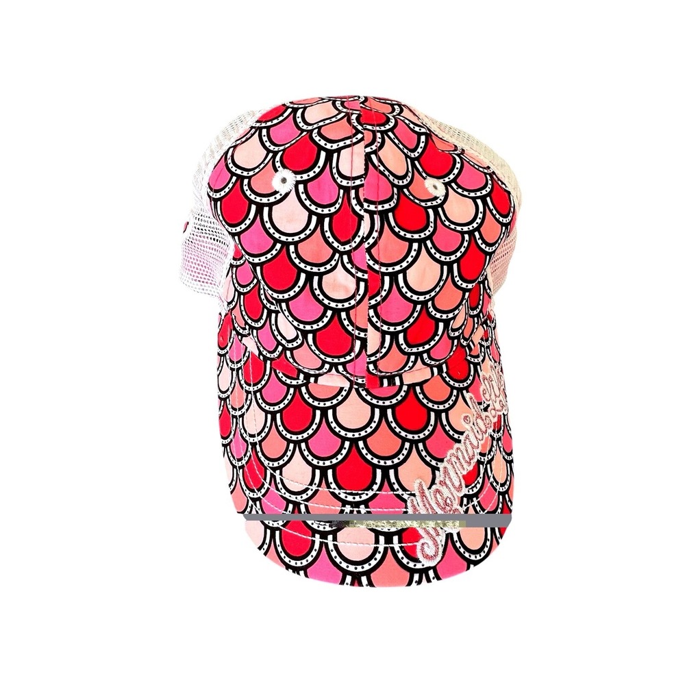 Mermaid Life Trucker Hat Pink Scallop‎ Print Mesh Snapback Mermaidcore Beach